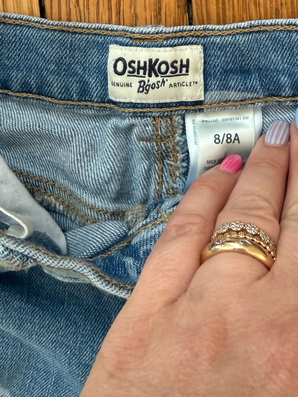 OshKosh B'gosh Light Blue Butterfly Jeans - Size 8